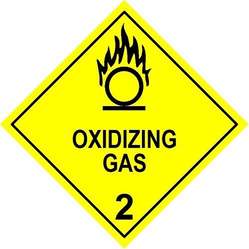 OXIDIZING GAS 2 DANGEROUS GOODS SIGN