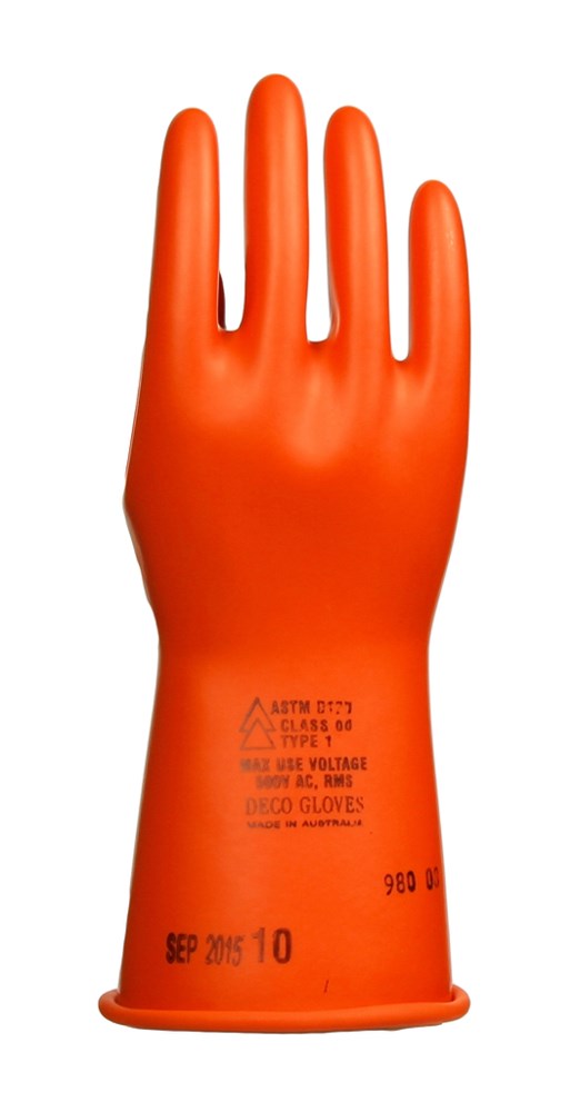 DECO 500 VOLT CLASS 00 ELECTRICAL GLOVES 280MM