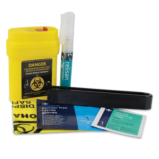 FASTAID FADS25S SHARPS SINGLE USE PACK - CARDBOARD CASE