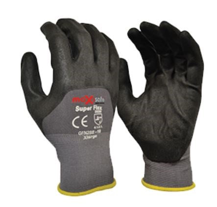 MAXISAFE GFN288 SUPAFLEX NITRILE 3/4 COATED GLOVES