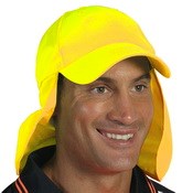 DNC H023 HI VIS CAP WITH NECK FLAP