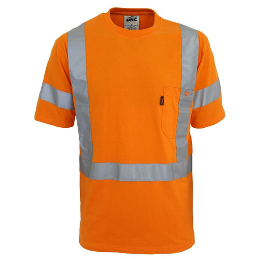 DNC 3917 S/SL REFLECTIVE HI VIS COTTON T-SHIRT