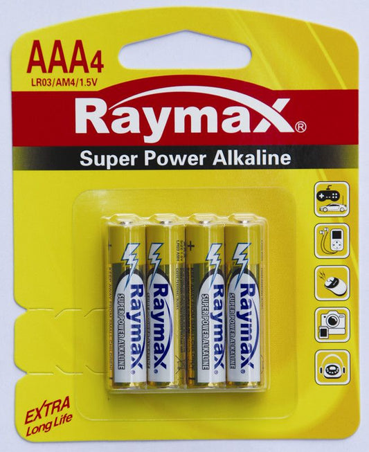 RAYMAX AAA SUPER POWER ALKALINE BATTERIES-4/PKT