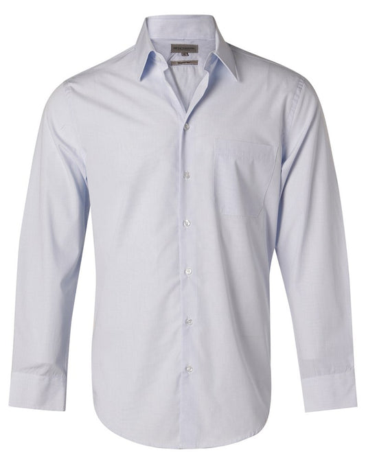 WINNING SPIRIT M7360L L/SL MENS MINI CHECK SHIRT