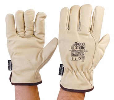 PROCHOICE PGL41TL RIGGAMATE LINED GLOVE - PIG GRAIN LEATHER LARGE