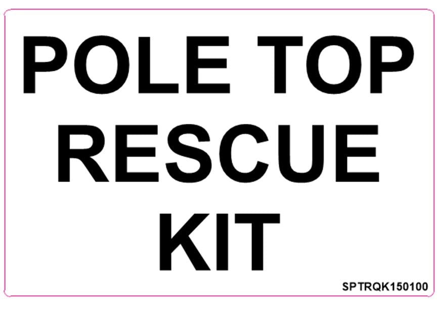 POLE TOP RESCUE KIT DECAL STICKER