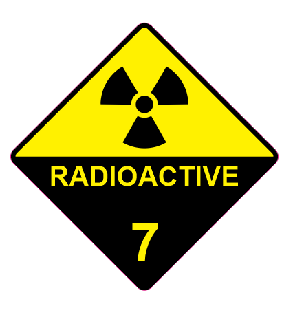 RADIOACTIVE - DANGEROUS GOODS SIGN