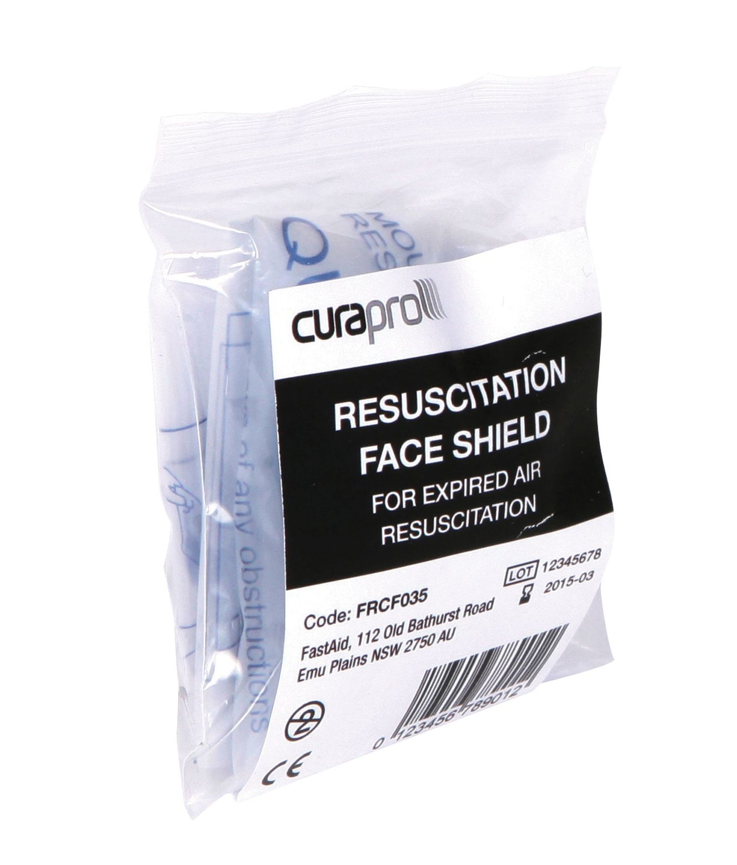 CPR RESUSCITATION FACE SHIELD, RCF035 - DISPOSABLE