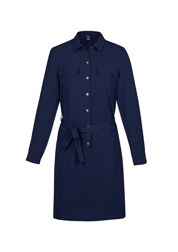 BIZ CORPORATES RD069L WOMENS CHLOE GEORGETTE SHIRT DRESS