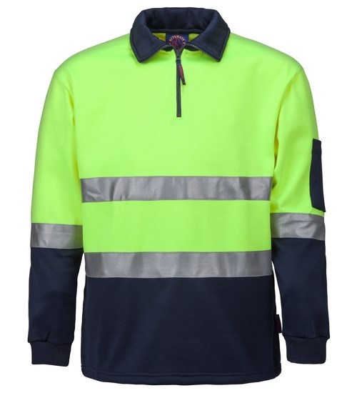 RITEMATE RM6012R REFLECTIVE HI VIS 1/2 ZIP FLEECY PULLOVER