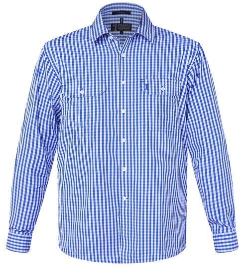 PILBARA RMPC004 MENS FRONT FLAP DUAL POCKET CLASSIC FIT L/SL SHIRT