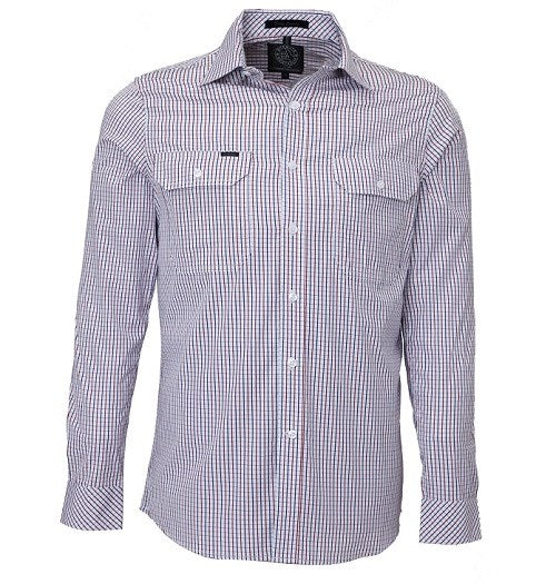 PILBARA RMPC011 MENS FRONT FLAP DUAL POCKET CLASSIC FIT L/SL SHIRT