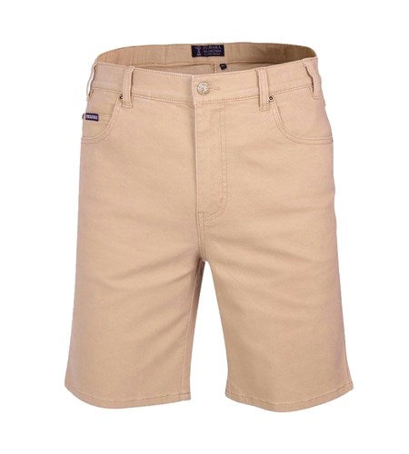 PILBARA RMPC033 MENS COTTON STRETCH JEAN SHORT