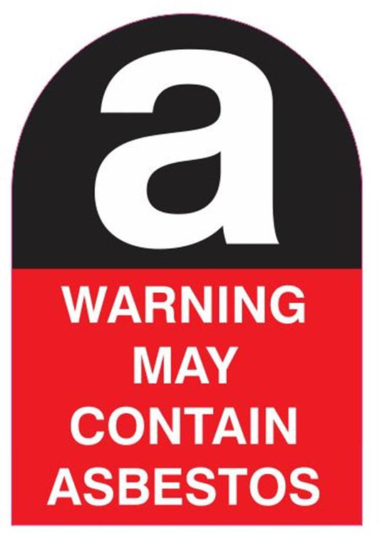 WARNING MAY CONTAIN ASBESTOS DECAL