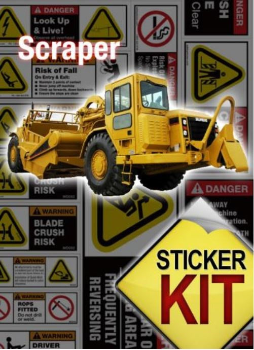 SCRAPER SAFETY STICKER KIT SCRSS