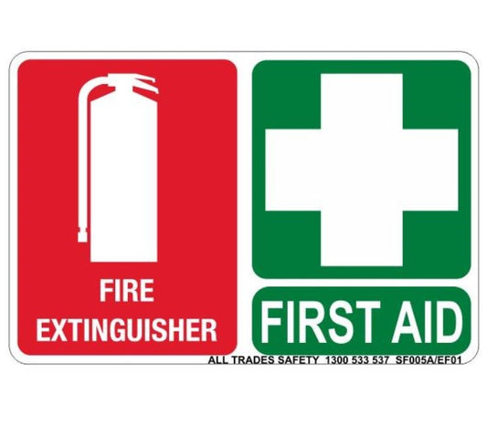 FIRE EXTINGUISHER & FIRST AID SYMBOL DECALS-SELF ADHESIVE