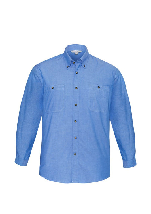 BIZ COLLECTION SH112 L/SL MENS CHAMBRAY SHIRT