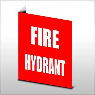 FIRE HYDRANT LOCATION SIGN RIGHT ANGLE - SMALL