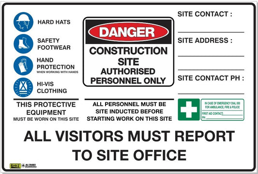 STANDARD CONSTRUCTION SITE MEGA MULTI SIGN