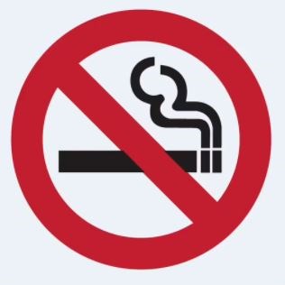 NO SMOKING DECAL - SELF ADHESIVE