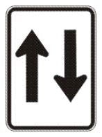 REGULATORY SIGN R2-11 TWO WAY (SYMBOLIC)