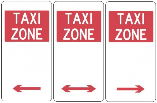 TAXI ZONE SIGN