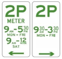 2P PARKING SIGN