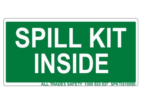 SPILL KIT INSIDE VEHICLE STICKER