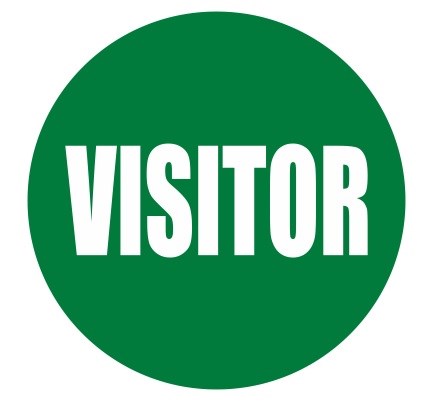 VISITOR - HARD HAT LABEL