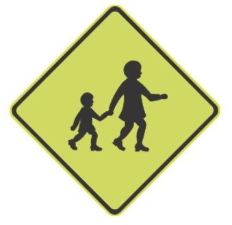 CHILDREN CROSSING W6-3 WARNING SIGNAGE