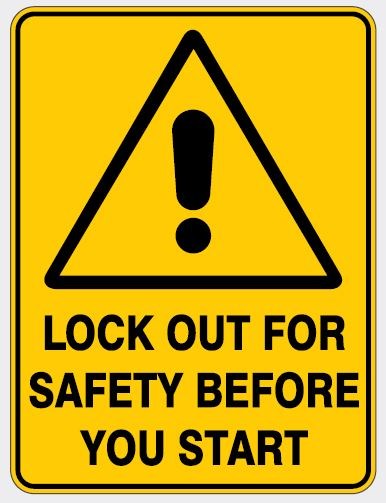 WARNING - LOCK OUT FOR SAFETY BEFORE YOU START