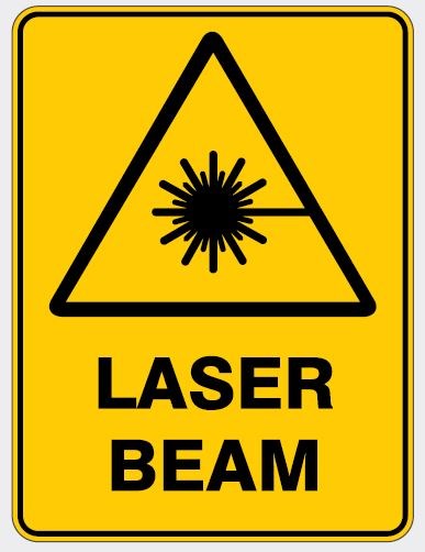 WARNING - LASER BEAM SIGN