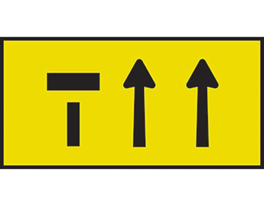 3 LANE CHANGE STATUS ROAD SIGN - BOXED EDGE