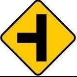 JUNCTION LEFT ROAD SIGN - ALUMINIUM