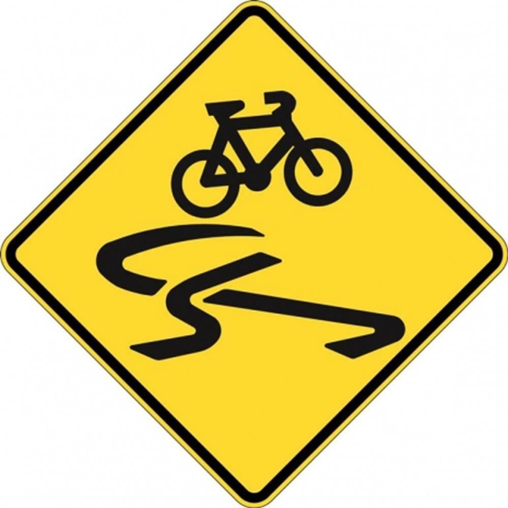 SLIPPERY FOR BICYCLES W6-212 WARNING SIGNAGE
