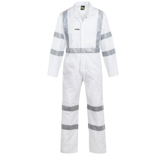 WORKCRAFT WC3254 REFLECTIVE RTA COTTON DRILL OVERALLS