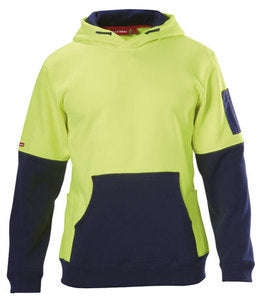 HARD YAKKA Y19325 HI VIS BRUSHED FLEECE HOODIE