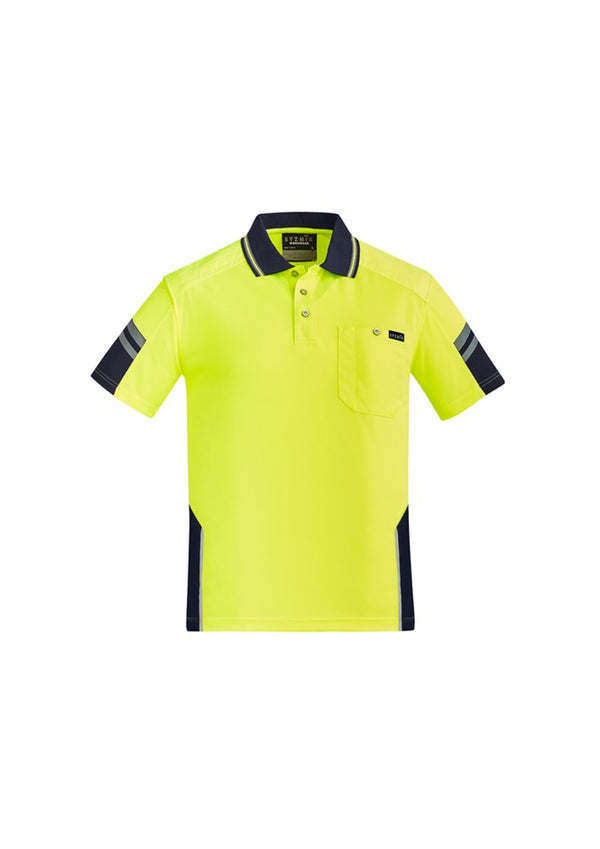 SYZMIK ZH465 MENS REINFORCED HI VIS SQUAD S/SL POLO