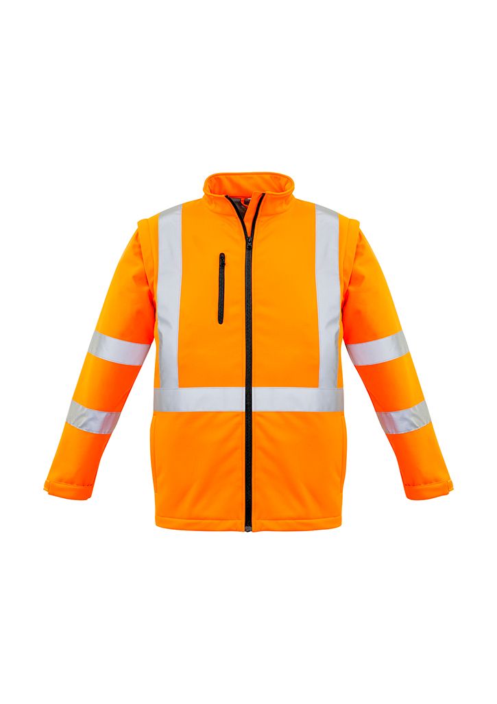 SYZMIK ZJ680 UNISEX HI VIS 2 IN 1 X BACK SOFT SHELL JACKET