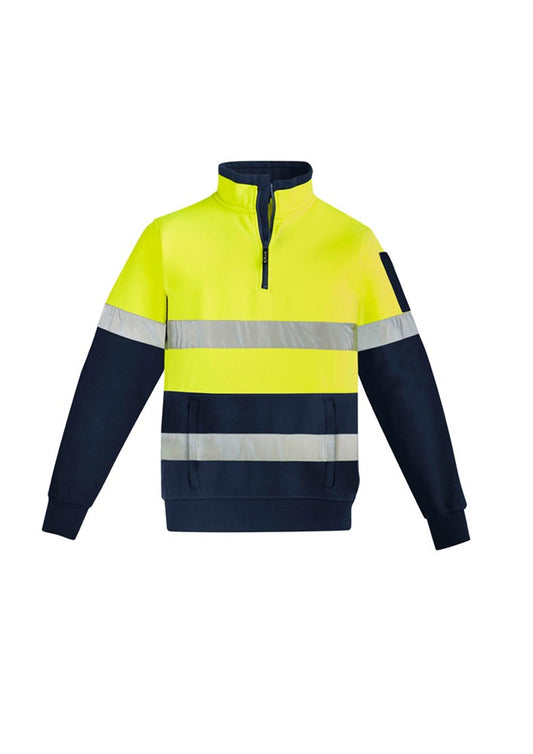 SYZMIK ZT567 MENS HI VIS 1/4 ZIP PULLOVER-HOOP TAPED