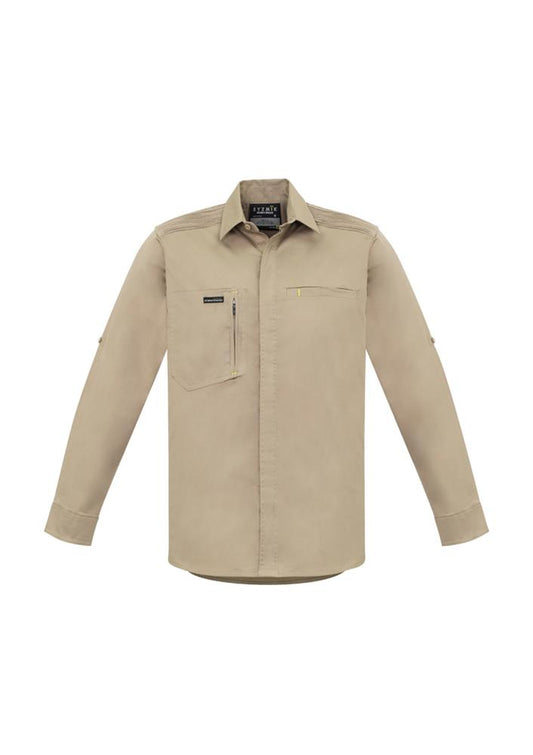 SYZMIK ZW350 MENS STREETWORX L/SL STRETCH SHIRT
