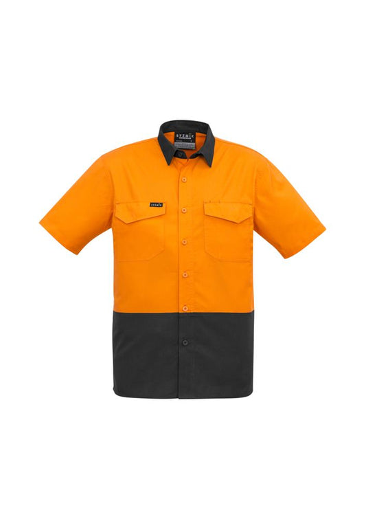 SYZMIK ZW815 MENS RUGGED COOLING HI VIS SPLICED S/SL SHIRT