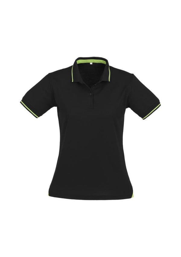 BIZ COLLECTION P226LS LADIES S/SL JET COTON BACKED POLO