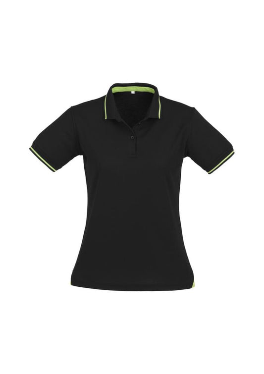 BIZ COLLECTION P226LS LADIES S/SL JET COTON BACKED POLO