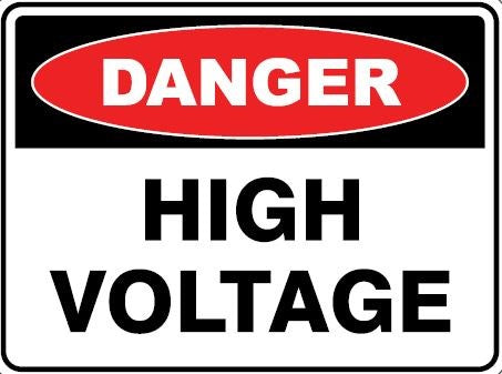 DANGER - HIGH VOLTAGE SIGN