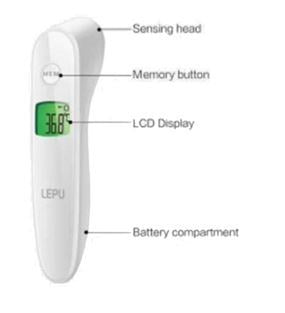 LEPU DIGITAL INFRARED THERMOMETER - CONTACTLESS