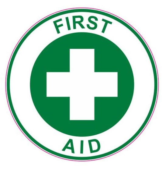 FIRST AID HARD HAT LABEL