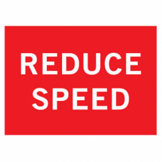REDUCE SPEED - BOXED EDGE SIGN