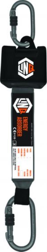 LINQ IRW225KSKS 2.5M ESSENTIAL RETRACTING WEBBING LANYARD c/w 2 SCREW GATE KARABINERS