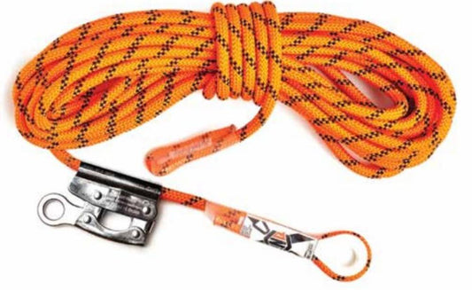 LINQ RKRG015SN ROPELINE KERNMANTLE THIMBLE EYE c/w ROPE GRAB & SNAP HOOK